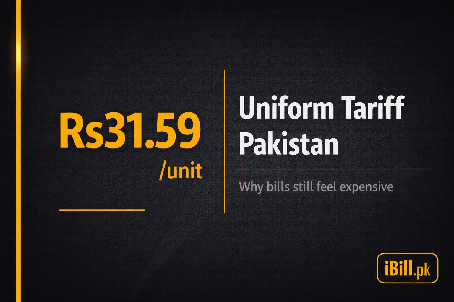 Pakistan's Uniform Electricity Tariff 2025 — What Changed and What You Pay